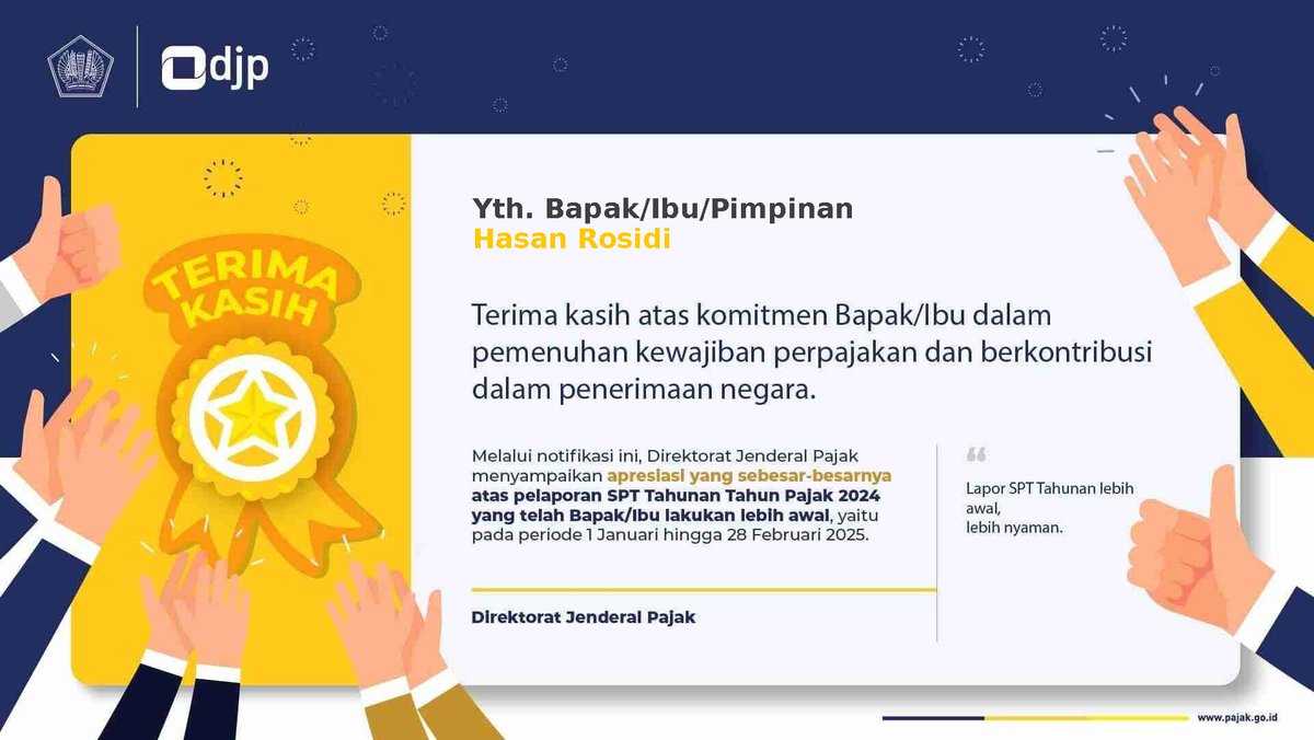 Hsans74's tweet photo. Terimakasih aja? Ga ada laporan penggunaan dana gitu? Atau berapa yg dikorupsilah paling tidak. Biar saya puas. https://t.co/mD2boYsJyq