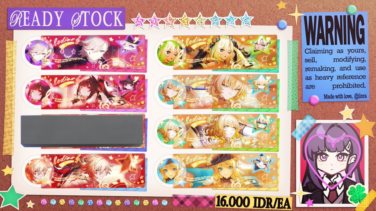 ilora's tweet image. help rt plis? thank you so much ‼️

HI!!! :3 Ilora ada layout CLEARANCE SALE genshin, hsr, r1999, etc dengan harga 10k/each! DAPET 2 AVA PNG &amp;amp; JPG 😆‼️ gas jajann ❤️

#zonauang #zonabaᅠᅠᅠ