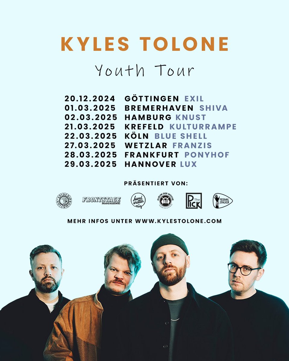 Nächste Woche geht’s mit <a href="/kylestolone/">Kyles Tolone</a> wieder auf YOUTH Tour 🙏🏻

Dabei sein = geil sein💗