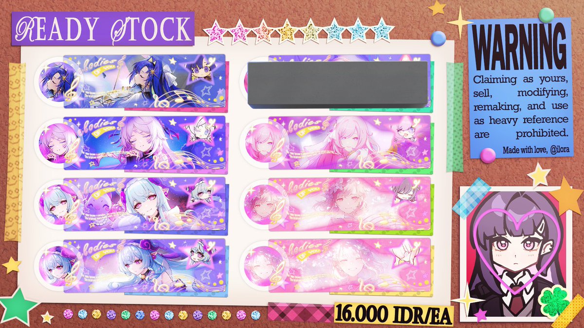 ilora's tweet image. help rt plis? thank you so much ‼️

HI!!! :3 Ilora ada layout CLEARANCE SALE genshin, hsr, r1999, etc dengan harga 10k/each! DAPET 2 AVA PNG &amp;amp; JPG 😆‼️ gas jajann ❤️

#zonauang #zonabaᅠᅠᅠ