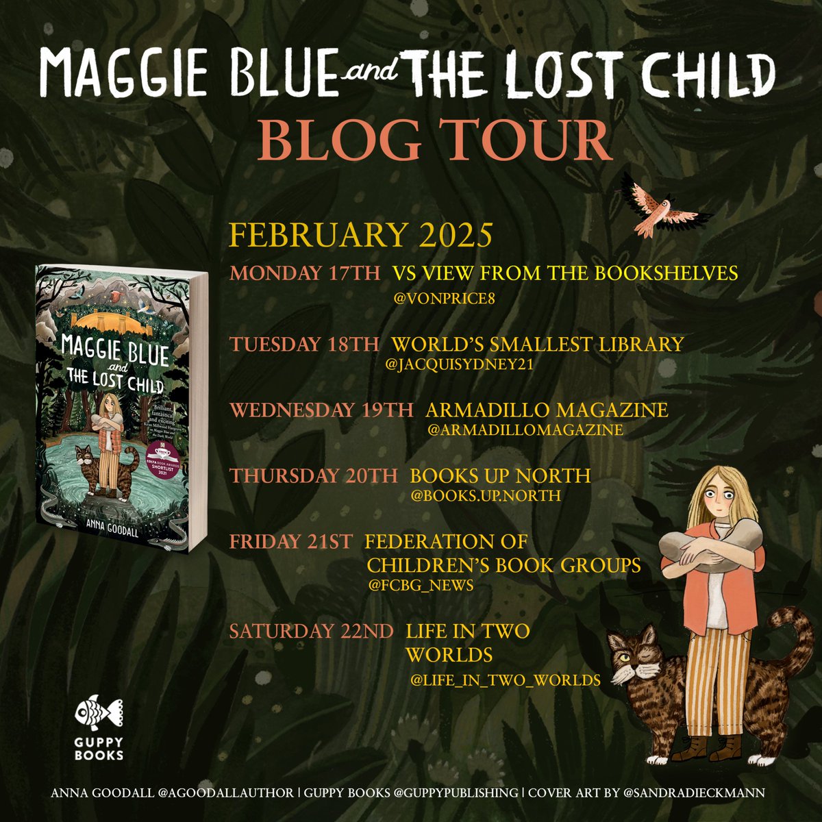 Jacqui Sydney ๐ (@jacquis21) on Twitter photo Welcome to my stop on the blog tour for Maggie Blue and the Lost Child by <a href="/AGoodallAuthor/">Anna Goodall</a>, a cracking conclusion to the #MaggieBlue trilogy. Out now from <a href="/guppybooks/">Guppy Books</a> <a href="/LizScottPR/">Liz Scott</a>
worldssmallestlibrary.wordpress.com/2025/02/18/bloโฆ Welcome to my stop on the blog tour for Maggie Blue and the Lost Child by <a href="/AGoodallAuthor/">Anna Goodall</a>, a cracking conclusion to the #MaggieBlue trilogy. Out now from <a href="/guppybooks/">Guppy Books</a> <a href="/LizScottPR/">Liz Scott</a>
worldssmallestlibrary.wordpress.com/2025/02/18/bloโฆ