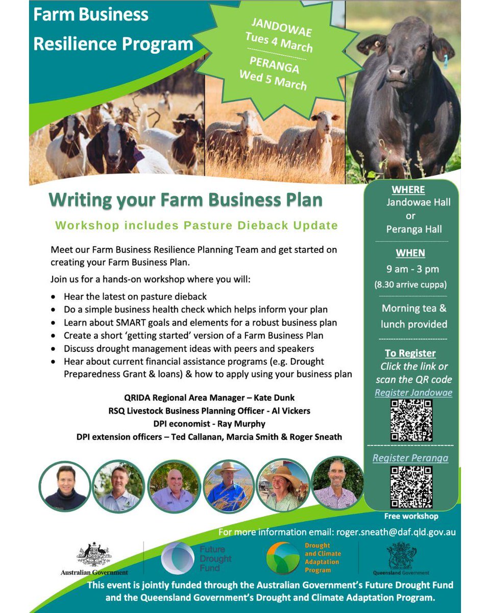 SQLandscapes's tweet photo. Jandowae  https://t.co/81nPHvhb8j
Peranga https://t.co/uh59FL3DRi
Warwick https://t.co/KWzFh1EPAl
This event is jointly funded through the Australian Government’s Future Drought Fund and the Queensland Government’s Drought and Climate Adaptation Program. https://t.co/ArnU6iy6Ja