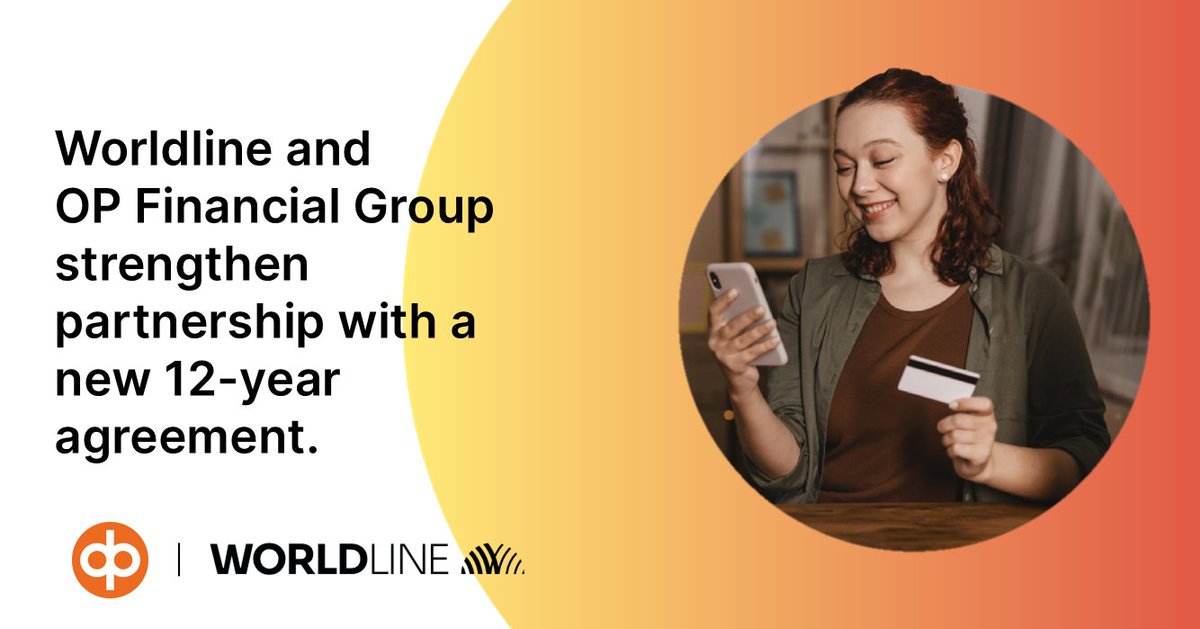 #Worldline is renewing its #partnership with <a href="/OP_Ryhma/">OP</a> for another 12 years! We'll focus on next-gen transformation to further enhance card #payment services with faster processing, elevated security &amp; innovative digital solutions.
🔗 bit.ly/3QmDYao