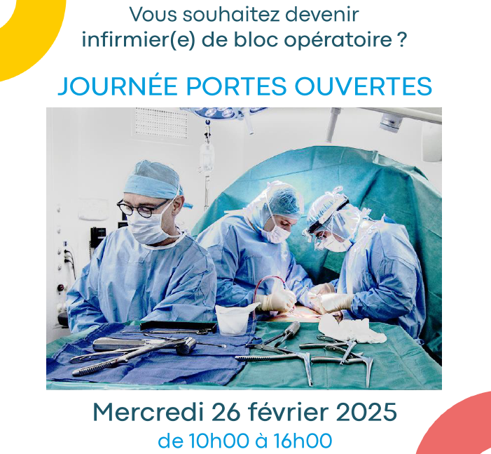CHUdeNice's tweet photo. [Journées Portes Ouvertes]
👨‍🎓Infirmier(e) de bloc opératoire : pour en savoir plus sur le métier et la formation!
📅 Mercredi 26 février, de 10h à 16h
📍 Faculté de médecine, 6ème étage - 28 av. de Valombrose, Nice
#formationsanté #IBODE #étudiants #bloc #infirmier https://t.co/IJxLKxAlhS