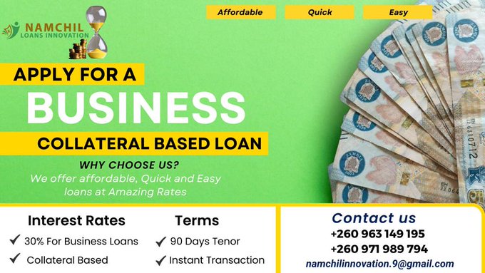 We are not here to make money from you. We are here to make money with you. Get your business loans from us at 30% interest over 3 months.

#moneylending #flexibleloan