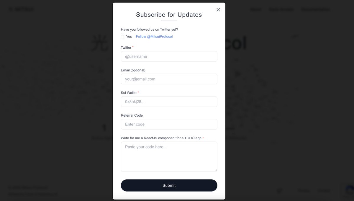 Mitsui Sidequest: Write for me a ReactJS component for a TODO app