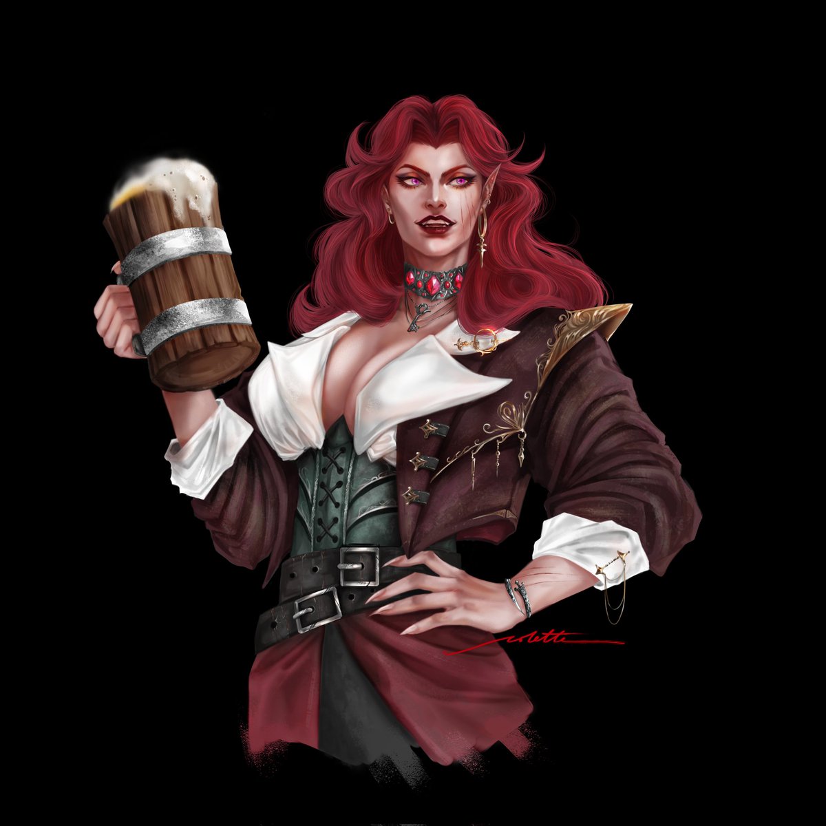 Another finished work for 2025 >< OC
-
Deborah is a former pirate and a jewelry crafter who turns the riches of the sea into handcrafted treasure. Not every pirate just steals treasure. Some create it.
-
#ocs #art #originalcharacters #photoshop #artwork #digitalart #illustration