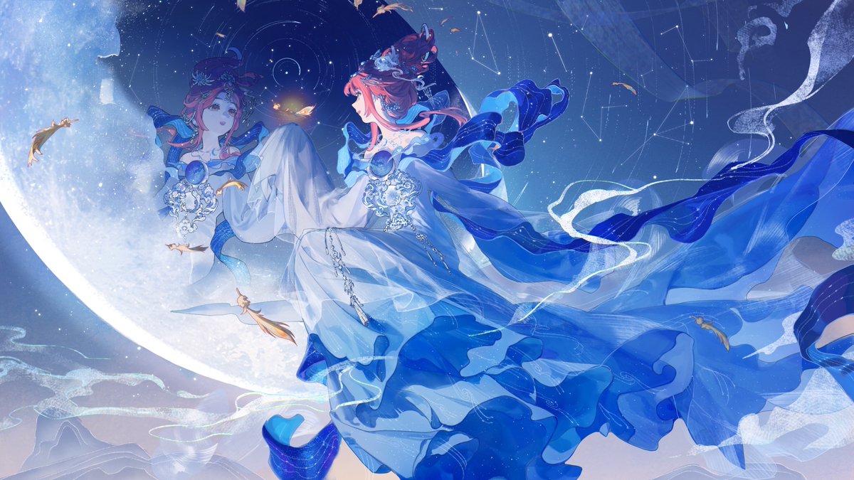 EchoGate_'s tweet image. I drew the KV for Shining Nikki’s New Year event☺️
#闪耀暖暖 #shiningnikki