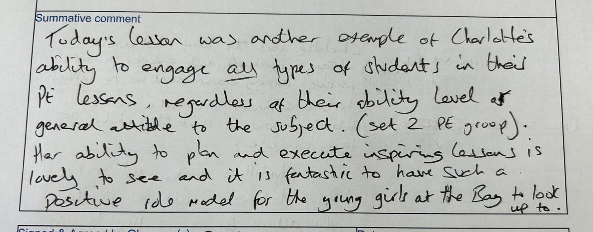 Observation feedback doesn’t get much better than this🥹