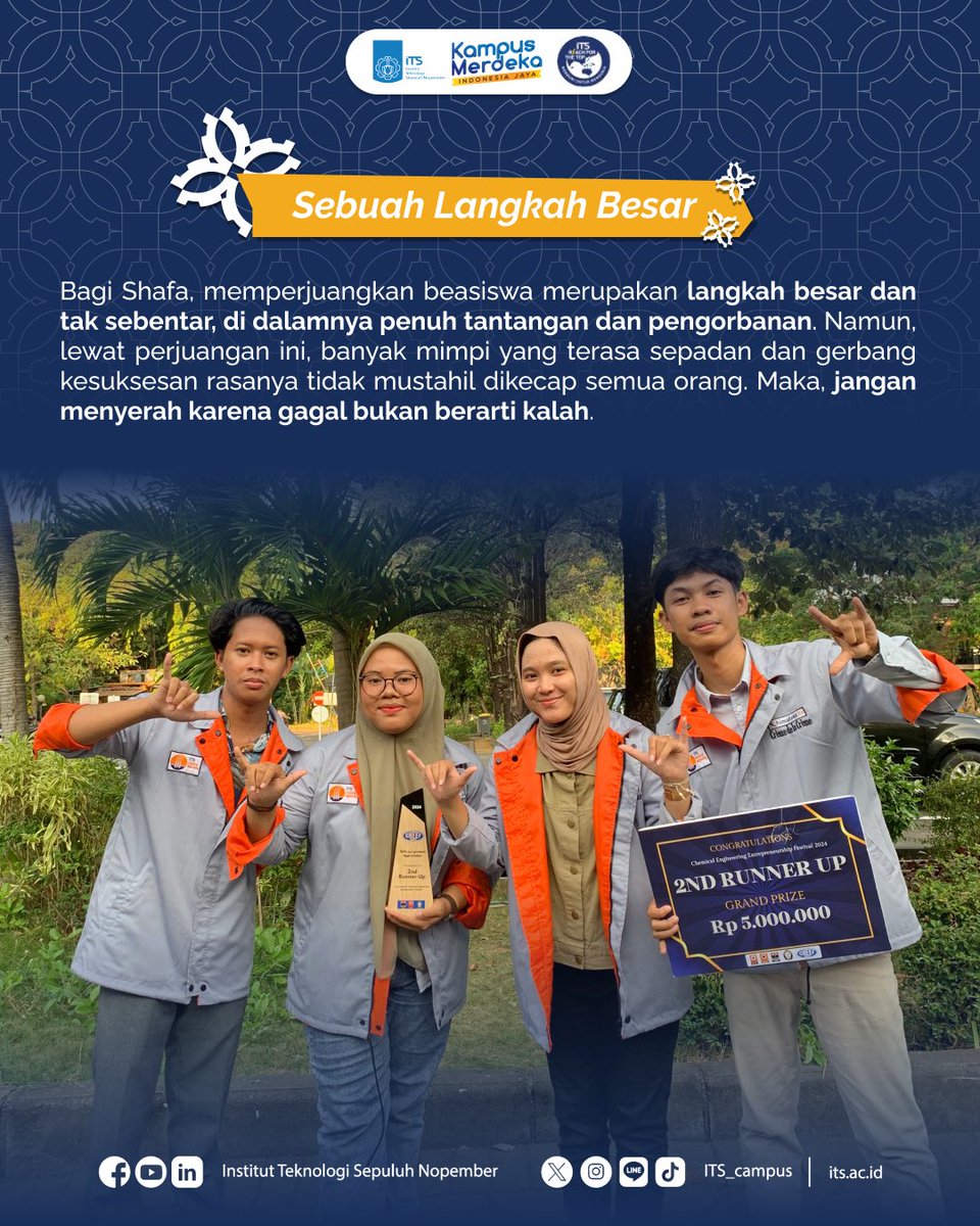 its_campus's tweet photo. #ITSSurabaya
#ITSCampus
#BeasiswaITS
#GenBI
#RaihMimpimu
#MahasiswaBerprestasi
#KampusMerdeka
#SDG1
#NoPoverty
#SDG4
#QualityEducation
#SDG10
#ReducedInequalities https://t.co/NhkLB2dLLk