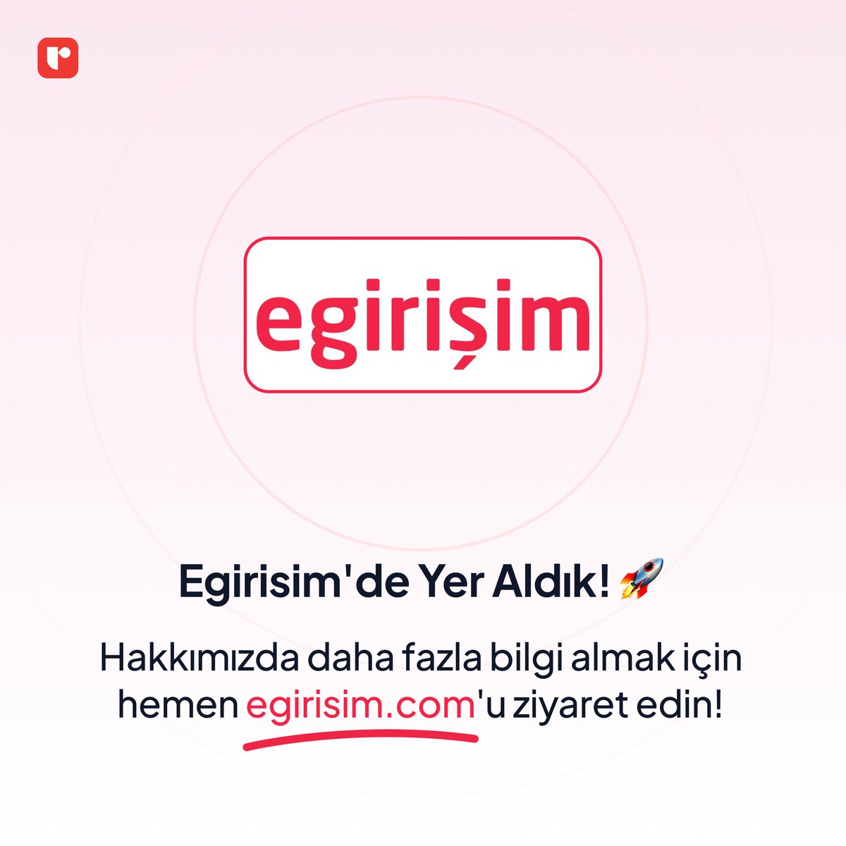 Startup firmamızın <a href="/egirisim/">egirişim</a>'de yer aldığını duyurmaktan heyecan duyuyoruz!
 🚀 Kariyer yolculuğunuzu hızlandırmak için hemen siteyi ziyaret edin ve mülakatçılarla kolayca iletişime geçin. Detaylar ve daha fazlası için egirisim.com'u keşfedin!

#online #mülakat