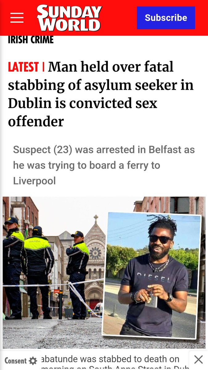 HolyJazus's tweet image. This is some shit show The victim and the two stabbers all black all convicted sex offenders. What are the chances? Welcome to the banana Republic of Harris and Martin. 
@an_brasan 
@DublinTaxiDave 
#migrantcrime
@The_NinjaKnight 
@ManDearSir 
@gavpepper85