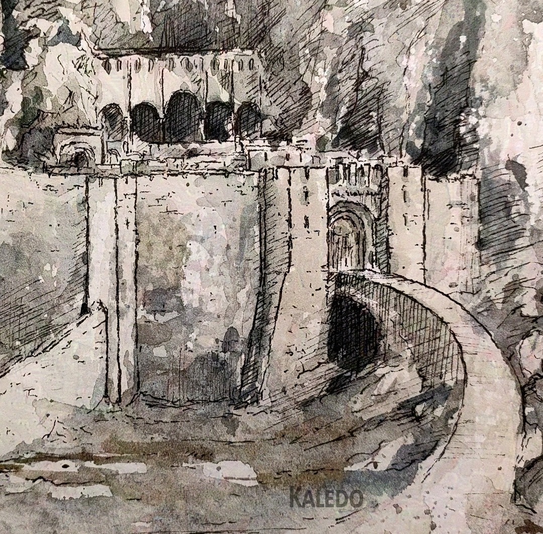 kaledo69's tweet image. Piece I made as a Christmas gift, for a very big Tolkien fan

#lotr #watercolor #art