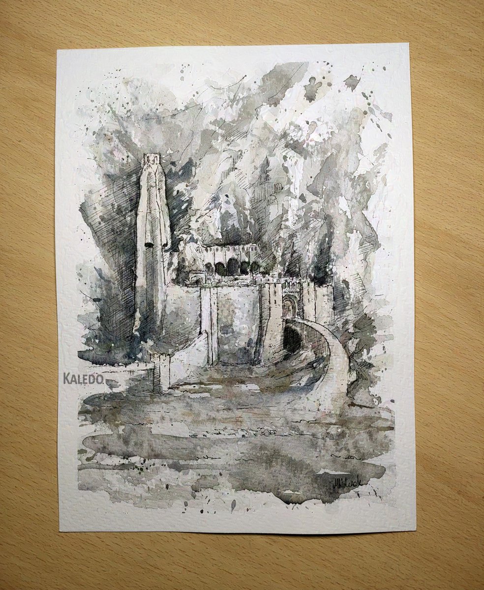 kaledo69's tweet image. Piece I made as a Christmas gift, for a very big Tolkien fan

#lotr #watercolor #art