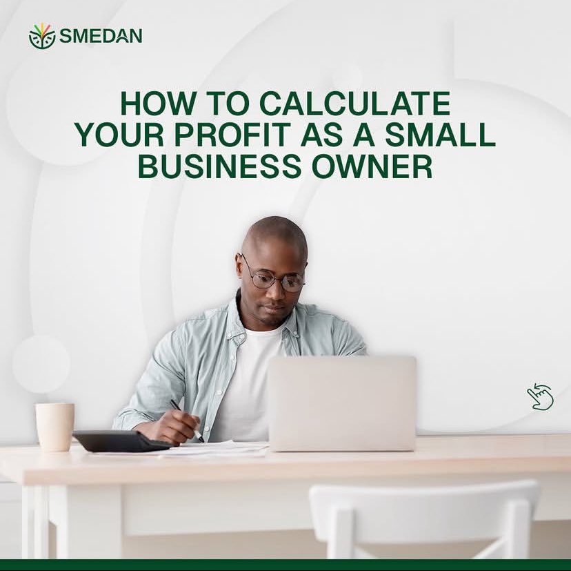 imsmeng_'s tweet photo. 📊 How to Calculate Your Profit as a Small Business Owner (via @smedangov)
Swipe through this 8-slide carousel to master profit calculation and take control of your business finances! 💹

[Slide 1-4]
#SMEFinance #Entrepreneurship #iMSME #SMEDAN https://t.co/KtX0uM2dMc