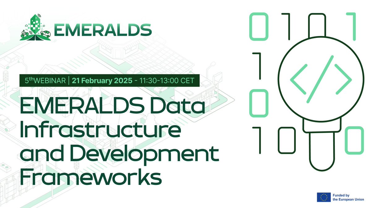 EMERALDSeu's tweet image. ๐ Join us for the EMERALDS Webinar!
๐
21 Feb 2025 | โฐ 11:30-13:00 CET | ๐ Online
Learn how data helps cities manage mobility, detect patterns & deploy AI models. No tech expertise neededโjust curiosity!
๐ Register now: shorturl.at/CZTpJ
#DataScience #AI #BigData