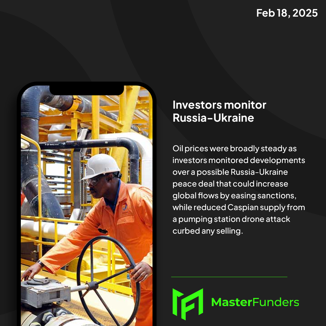 masterfunders's tweet photo. 🛢️ Oil Prices Hold Steady Amid Russia-Ukraine Talks
Markets monitor potential peace deal developments, while Caspian supply disruptions support prices. #Oil #RussiaUkraine #EnergyMarkets https://t.co/AAtdPC8MdZ