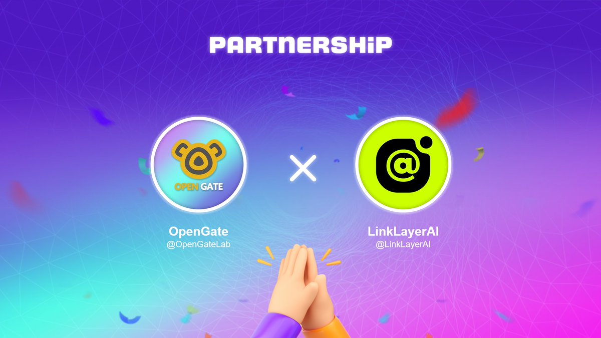 OpenGate (@opengatelab) on Twitter photo ๐ฅณThrilled to make NEW partnership with <a href="/LinkLayerAI/">LinkLayerAI</a>
๐ #LinkLayerAI is a protocol transforming data into assets with Agent-driven interactions & DeFi-powered payments.
๐ฅฐTogether, we can help people gain a deeper understanding of #AI and its transformative potential in the ๐ฅณThrilled to make NEW partnership with <a href="/LinkLayerAI/">LinkLayerAI</a>
๐ #LinkLayerAI is a protocol transforming data into assets with Agent-driven interactions & DeFi-powered payments.
๐ฅฐTogether, we can help people gain a deeper understanding of #AI and its transformative potential in the
