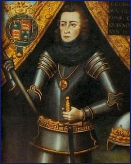 George Plantagenet, Duke of Clarence and brother of Edward IV, was executed for treason #OnThisDay in 1478. He is said to have been drowned in a barrel of malmsey wine. This 16th century portrait of George was painted by Lucas Cornelisz de Koch. (Image: Public Domain).