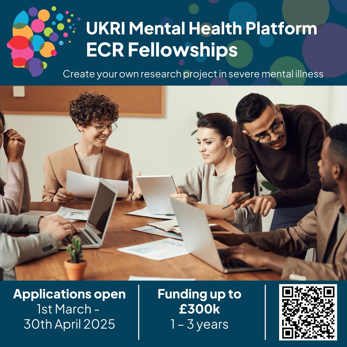 🌟 ECRs – Funding Alert! 🌟

Our UKRI MHP ECR Fellowship Awards open 1st March 2025! 
💡 &lt;£300K, 1–3 years
🤝 Collaborate with MHP Hubs
📚 Access training, resources &amp; PPIE support

📅 Apply by 30th April 2025
🔗 Learn more: buff.ly/42Qn3UZ

#MentalHealth #ECR #Fellowship