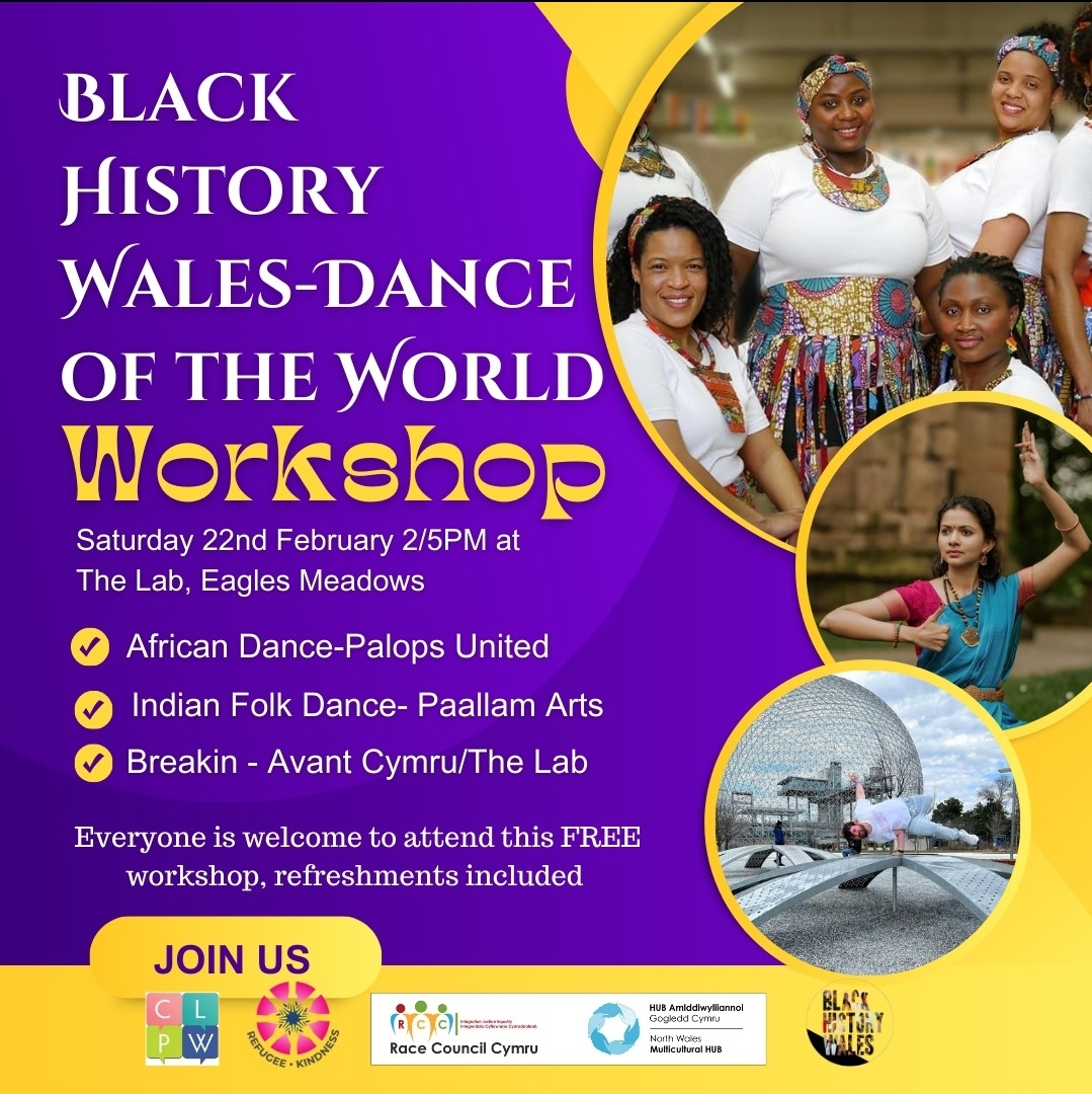 Black History Wales (@bhwales) on Twitter photo Experience the global rhythms of Black history! 🌍💃 The 'Dance of the World' workshop, hosted by our <a href="/NEWMHub/">North East Wales Multicultural HUB</a>, is a celebration of culture and heritage. Let’s move to the beat of unity! contact iolanda@racecouncilcymru.org.uk for more info. Experience the global rhythms of Black history! 🌍💃 The 'Dance of the World' workshop, hosted by our <a href="/NEWMHub/">North East Wales Multicultural HUB</a>, is a celebration of culture and heritage. Let’s move to the beat of unity! contact iolanda@racecouncilcymru.org.uk for more info.