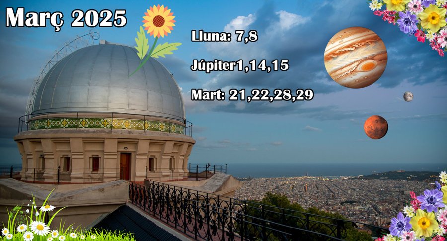 🔭⭐🏛️ Fins el mes de maig pots gaudir de les visites nocturnes a l'Observatori Fabra, un edifici únic que forma part de la Ruta del Modernisme de Barcelona💫  

📅 Divendres i dissabtes
🎟️ 18,50€
📍Camí de l'Observatori, s/n, Barcelona. 
ℹ️ bit.ly/4gI5aew