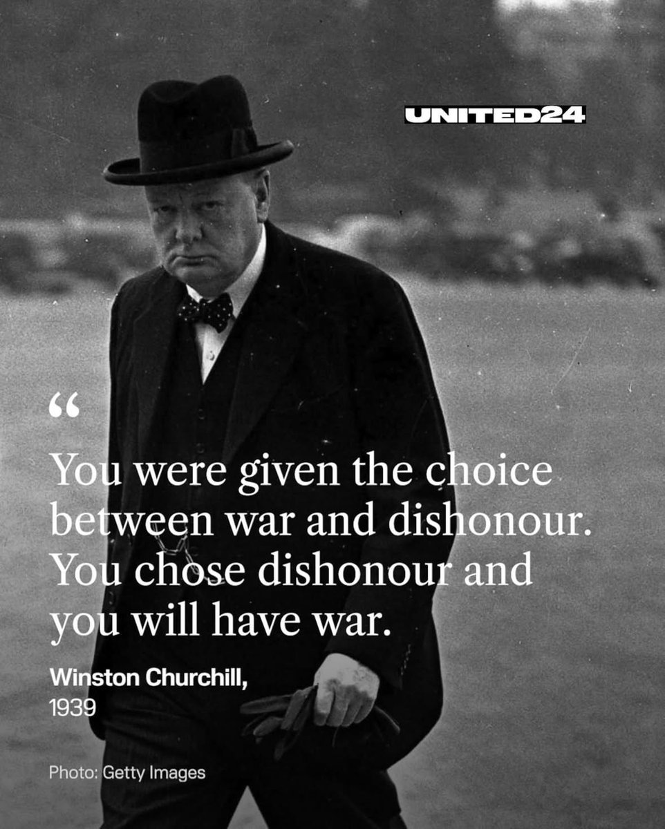 Churchill reminds us of Munich’s mistake—big powers deciding over smaller ones.