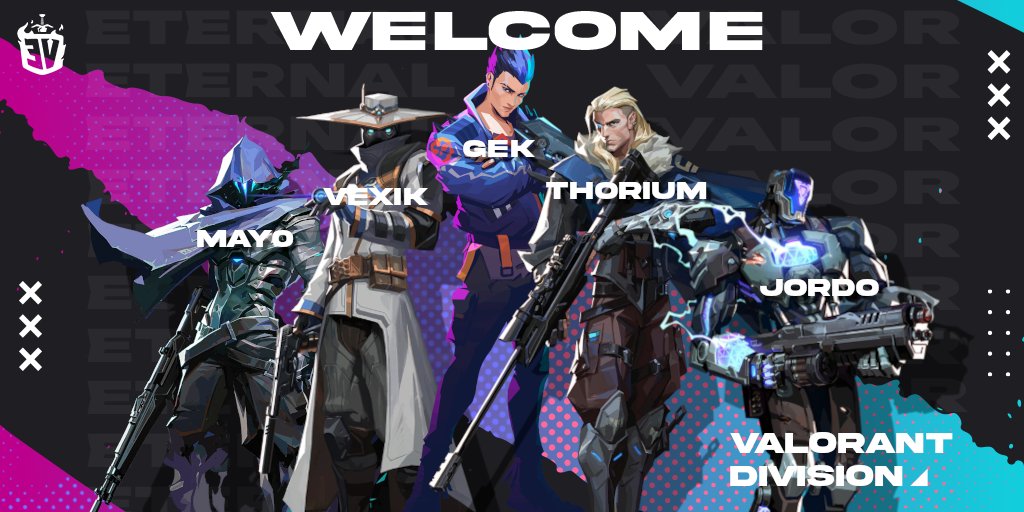 Eternal Valor Esports (@eternalvalores) on Twitter photo 🚨 Announcement 🚨
Introducing our 2025 Valorant roster!
🇦🇺 <a href="/Gekvlr/">Gek</a>
🇦🇺 <a href="/Asp3ktt/">Asp3ktt</a>
🇦🇺 <a href="/thoriumfns/">Thorium 🧀</a>
🇦🇺 <a href="/JordoGiraffe/">JordoGiraffe</a>
🇦🇺 <a href="/may0issocool/">may0issocool</a>
#EternalValor #Valorant #OCE 🚨 Announcement 🚨
Introducing our 2025 Valorant roster!
🇦🇺 <a href="/Gekvlr/">Gek</a>
🇦🇺 <a href="/Asp3ktt/">Asp3ktt</a>
🇦🇺 <a href="/thoriumfns/">Thorium 🧀</a>
🇦🇺 <a href="/JordoGiraffe/">JordoGiraffe</a>
🇦🇺 <a href="/may0issocool/">may0issocool</a>
#EternalValor #Valorant #OCE