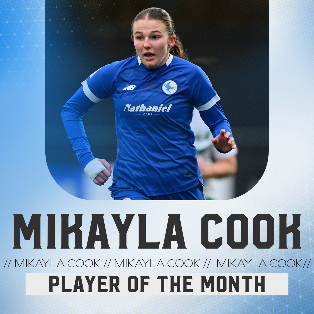 Cardiff City FC Women (@cardiffcityfcw) on Twitter photo Our Player of the Month for January is <a href="/mikaylacook99/">Mikayla Cook</a>! π
In the fans' vote, Mikayla amassed 62% of the votes! β
#CityAsOne Our Player of the Month for January is <a href="/mikaylacook99/">Mikayla Cook</a>! π
In the fans' vote, Mikayla amassed 62% of the votes! β
#CityAsOne