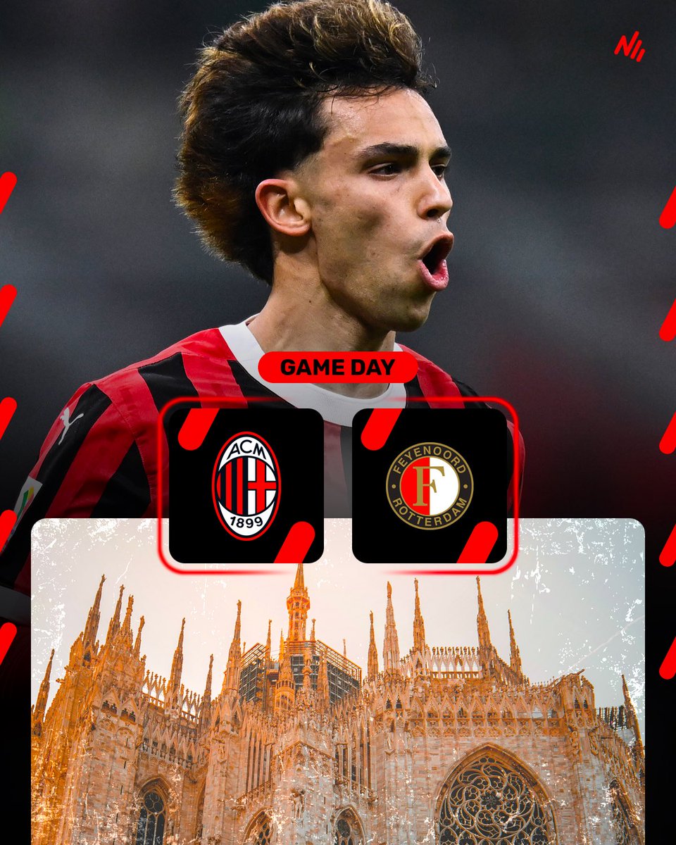 noimilanit's tweet photo. Game Day! 🔴⚫️
🏆 Champions League | Playoff (ritorno)
⚽️ Milan 🆚 Feyenoord 
📍 Stadio Meazza (Milano)
🕔 18.45
📺 Sky Sport / NOW tv https://t.co/qt9l8GZAyK