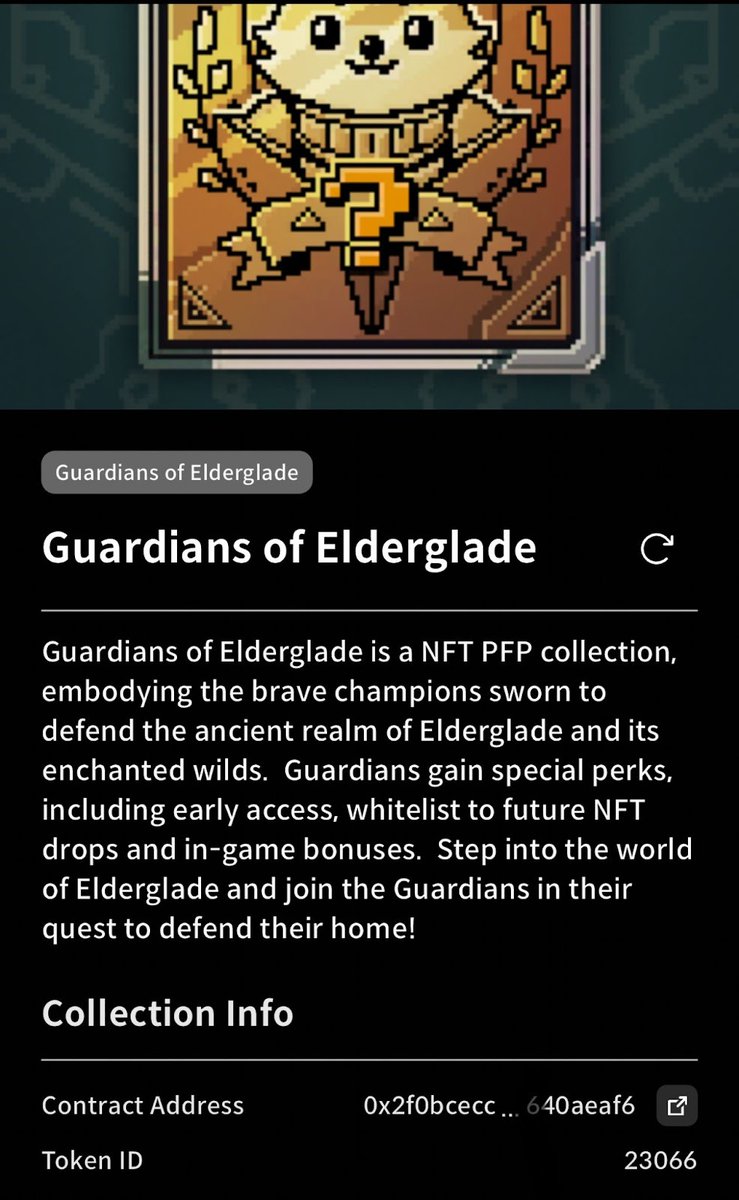 Avocadoguild's tweet photo. 🥑Avocadians, been playing @Elderglade? Standard PvP stuff, right? Wrong. Elderglade recently dropped its NFT collection — Guardians of #Elderglade , and it’s revolutionizing everything you know about this game.

💡 No KAIA on LINE? Invite 10 friends & get a Guardian for free.

Are they special? Yes!

Do you want to get one? You should read this first.👇

These aren’t just any NFTs—they’re your playable champions, landowners, and keys to exclusive MMORPG content.

Guardians of Elderglade currently exist on LINE’s @Dapp_portal, which operates on @KaiaChain, a gaming blockchain designed for superfast transactions, low fees, and real in-game ownership. And at the center of it? KAIA tokens — ones you could use to get yourself a Guardian.

And once you have a Guardian handy, you can store it in your KAIA wallet; easy-peasy!

Why Do You Even Need Guardians?
Guardians? Well, they’re not just characters; they’re your key to power, ownership, and access to something much bigger.

🔥 Playable #NFTs – Not just static images, but champions you can battle with, level up, and evolve.

🏰 Land Ownership – Ever wanted to own a piece of a game world? Taverns, Scavenger’s Huts, and more await.

🚀 Early MMORPG Access – Get ahead of the masses with exclusive content, hidden quests, and in-game perks.
And here’s the twist: This is no “mint-and-wait” project. The Guardian NFTs also come loaded with perks:

⚔️ Exclusive In-Game Bonuses – Power-ups, hidden loot, locked quests.

🎟️ Whitelist for Future Drops – First dibs on the rarest mints.

This is your shot at owning part of a living, evolving MMORPG. And it’s happening now.

Mint yours here 👉 (https://t.co/rrYbRmZP1r)

Already minted? Let’s see your Hidden Guardian below. Who knows… yours might just be one of the rare ones. 😉