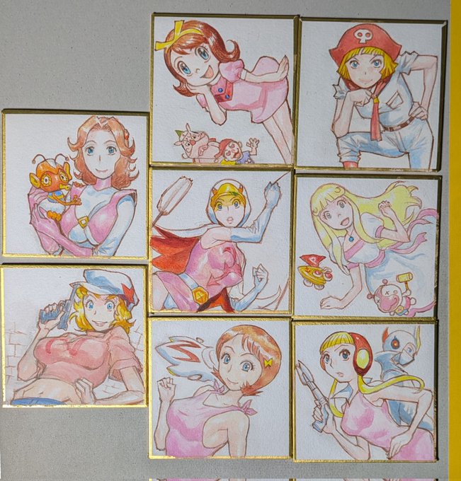 #A40
A40様にミニ色紙を描いて
おります。
タツノコヒロインで
まとめております。 