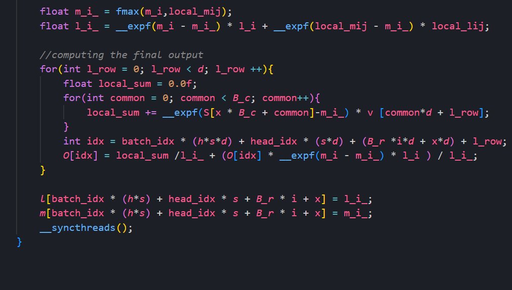 KMohan2006's tweet image. Flash Attention 1 forward pass Cuda kernel