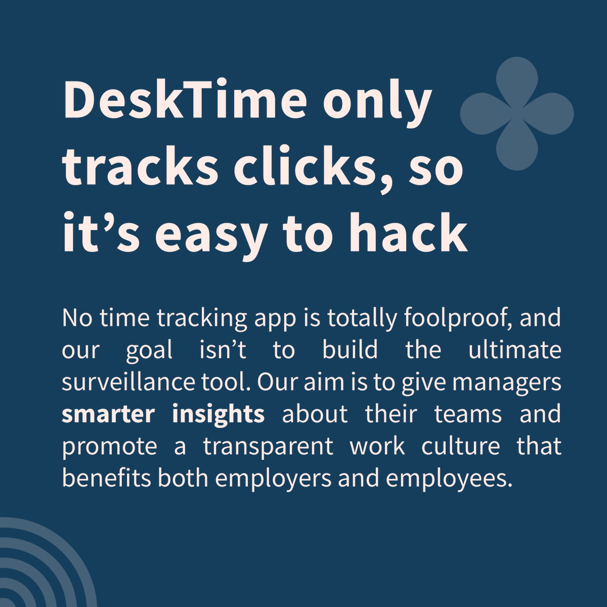 desktime's tweet photo. ❗️ DESKTIME RUINS TEAMS. 
Yeah, we're sure you’ve heard that one before. But is it actually true? Let’s talk about some of the most pervasive myths about time tracking tools. https://t.co/pVXhS1ANlK