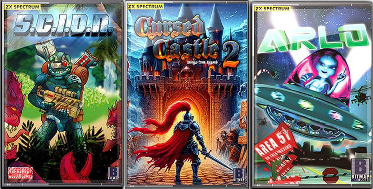 SausageWareGames (@tomjamespotter) on Twitter photo 🩷🩷🩷Incredible #Speccy TRIPLE-HEADER!
If you love the #ZXSpectrum, get yourself over to <a href="/BitmapSoft/">BitmapSoft</a> for no fewer the THREE brand new PHYSICAL RELEASES!
CURSED CASTLE by <a href="/Fransouls/">Fransouls Team</a>
ARLO by <a href="/Packobilly2/">Packobilly</a>
SCION by, er, me! 😁
#retrogaming #8bit #80s #90s #indiedev #retro 🩷🩷🩷Incredible #Speccy TRIPLE-HEADER!
If you love the #ZXSpectrum, get yourself over to <a href="/BitmapSoft/">BitmapSoft</a> for no fewer the THREE brand new PHYSICAL RELEASES!
CURSED CASTLE by <a href="/Fransouls/">Fransouls Team</a>
ARLO by <a href="/Packobilly2/">Packobilly</a>
SCION by, er, me! 😁
#retrogaming #8bit #80s #90s #indiedev #retro