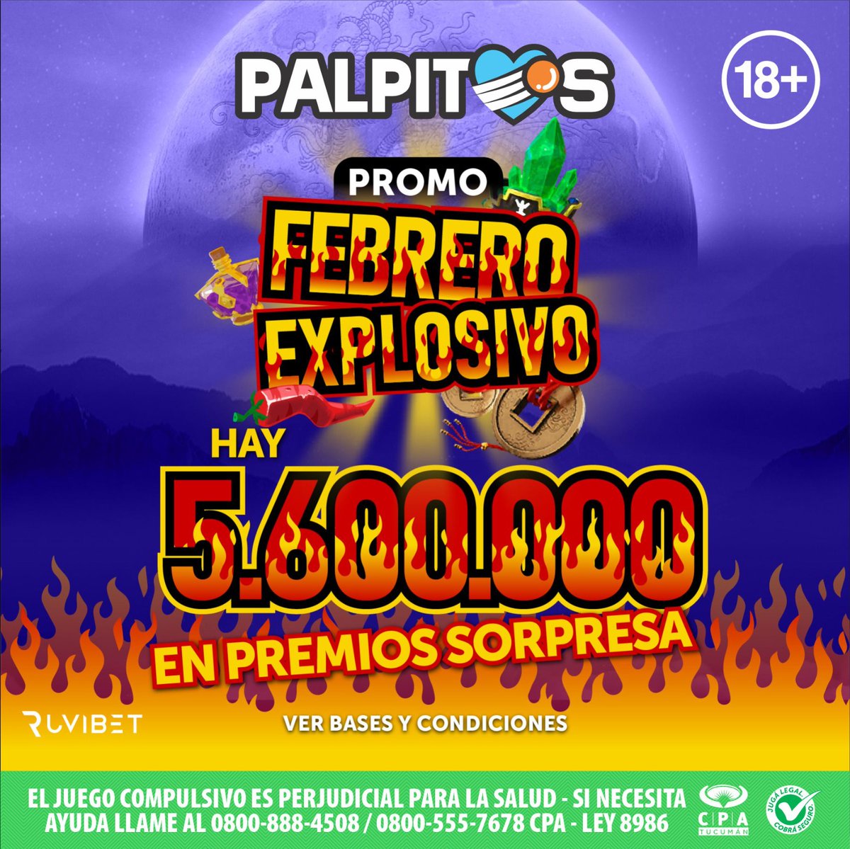 ¡Febrero explosivo en <a href="/Palpitosok/">Pálpitos</a>! 🔥💚 Más de 5.000.000 en premios 😱 Ingresá aquí 👉🏻lc.cx/Dyd4kl