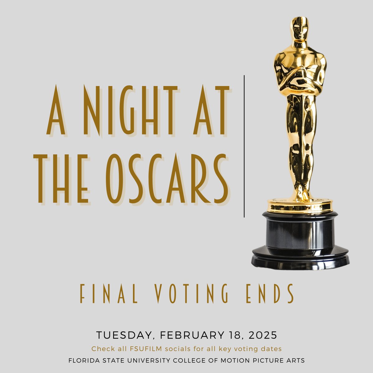 The countdown for the 97th Annual Academy Awards has officially begun! The final voting shuts today. Just two weeks to go before the grand evening. We look forward to having you join us for the event! 🏆🎬🌟