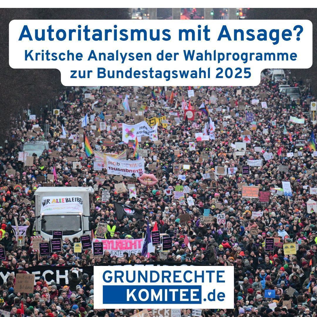 Grundrechtekomitee grundrechtekomitee.bsky.social (@grundrechte1) on Twitter photo Autoritarismus mit Ansage?
In einem Radiointerview diskutiert <a href="/FabianGeorgi/">Fabian Georgi</a> auf Radio Dreyeckland unsere kritische Untersuchung der Parteiprogramme zur Bundestagswahl (<a href="/RDL_Aktuell/">Radio Dreyeckland @RDL@freiburg.social</a>).
buff.ly/41oQdIL Autoritarismus mit Ansage?
In einem Radiointerview diskutiert <a href="/FabianGeorgi/">Fabian Georgi</a> auf Radio Dreyeckland unsere kritische Untersuchung der Parteiprogramme zur Bundestagswahl (<a href="/RDL_Aktuell/">Radio Dreyeckland @RDL@freiburg.social</a>).
buff.ly/41oQdIL