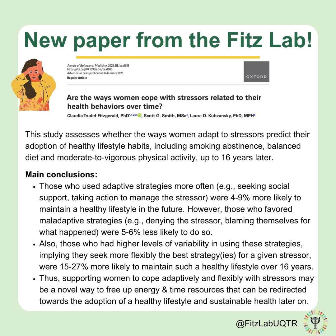 Fitz Lab (@fitzlabuqtr) on Twitter photo 🥳 We are very pleased to share a key article from the <a href="/UQTR/">UQTR</a> Research Chair on social disparities, stress-related coping, and health, which has just been published! Enjoy your reading!
<a href="/HarvardCenterHH/">Harvard Center for Health and Happiness</a>
<a href="/HarvardChanSPH/">Harvard T.H. Chan School of Public Health</a>
<a href="/HarvardPopCtr/">Harvard Pop Center (@HarvardPopCenter on bsky)</a>
<a href="/fiusmm/">Fondation IUSMM</a>
<a href="/precrisa/">Réseau PRÉCRISA</a>
<a href="/ReseauRisuq/">RISUQ</a>
<a href="/rrcmdo/">Réseau CMDO</a> 🥳 We are very pleased to share a key article from the <a href="/UQTR/">UQTR</a> Research Chair on social disparities, stress-related coping, and health, which has just been published! Enjoy your reading!
<a href="/HarvardCenterHH/">Harvard Center for Health and Happiness</a>
<a href="/HarvardChanSPH/">Harvard T.H. Chan School of Public Health</a>
<a href="/HarvardPopCtr/">Harvard Pop Center (@HarvardPopCenter on bsky)</a>
<a href="/fiusmm/">Fondation IUSMM</a>
<a href="/precrisa/">Réseau PRÉCRISA</a>
<a href="/ReseauRisuq/">RISUQ</a>
<a href="/rrcmdo/">Réseau CMDO</a>
