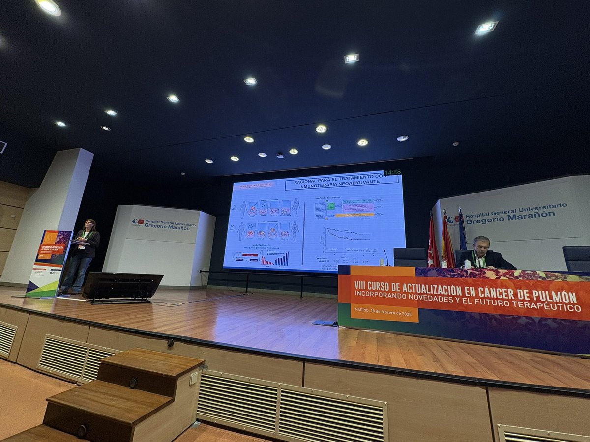 Santiago Viteri (@drviteri) on Twitter photo La primera ponente es la Dra. <a href="/margamajem/">Marga Majem</a> con su charla sobre inmunoterapia en la enfermedad localizada. #jornadapulmon La primera ponente es la Dra. <a href="/margamajem/">Marga Majem</a> con su charla sobre inmunoterapia en la enfermedad localizada. #jornadapulmon