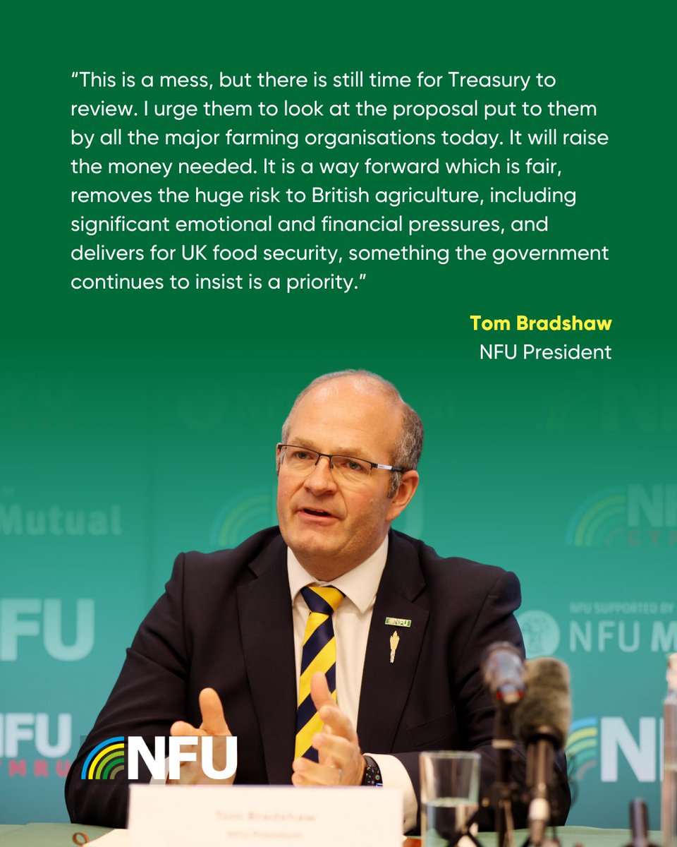 Today, we have repeated our concerns to the Treasury about the impact of the Family Farm Tax on farming families; they don’t care.

This morally bankrupt position sits with this government, and, without change, ministers will reap the consequences.

#StopTheFamilyFarmTax