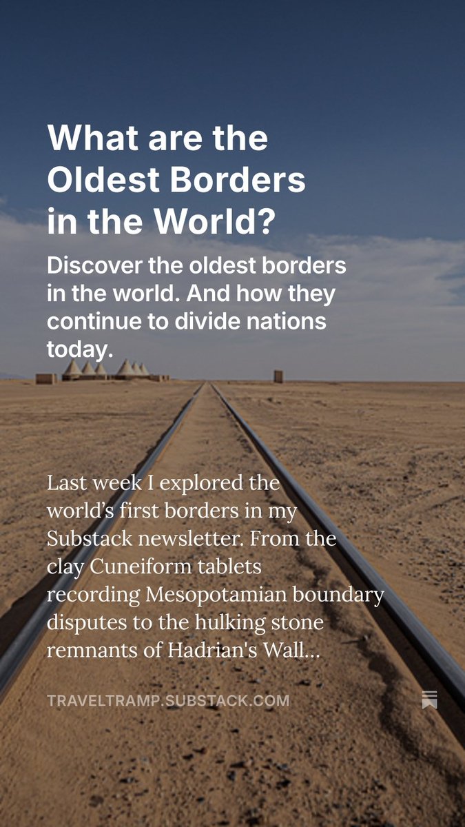 This week's Borderlines Substack is now live. Discover which ancient borders still divide nations today. 
open.substack.com/pub/traveltram…