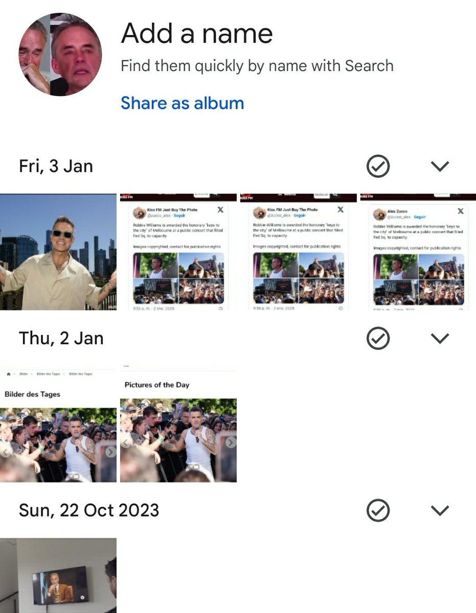 1am. Have discovered Google Photos thinks Jordan Peterson and Robbie Williams are the same person