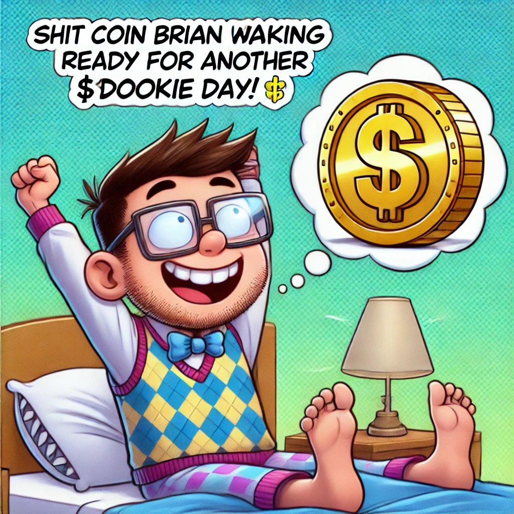 dookiemaker420's tweet photo. Gm. Shit Coin Brian wakes up every morning with one mission… 💩🚀

Stack more $DOOKIE, spread more memes, and ride this degen wave to glory. Who else is up and ready to send it?

#DOOKIE #MemeCoinGrind #WakeUpAndSend https://t.co/qJCgIWF2Ui