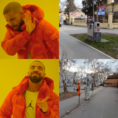 Problem sa strujnim ormarom na bici stazi u Futoškoj ulici, koji smo prijavljivali više od 5 puta protekle 2 godine konačno je rešen!
Sada umesto jedne prepreke (ormara) imamo čak 3! (ormar + dva saobraćajna znaka).
Inovativnost na delu.

#infrastruktura #novisad #nsbi