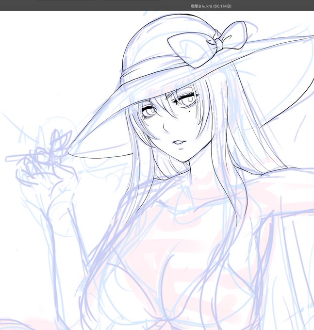 ようやくネームが通ったのでこれから作画に入ります。長いネーム作業でなんかごちゃっとした人っぽい物体ばかり描いていてちゃんとした絵の描き方を忘れているような気がしたので、ちょっとウォーミングアップのラクガキです。 