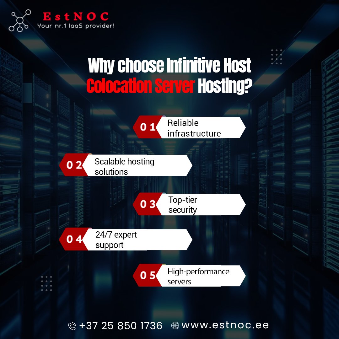 estnoc1's tweet image. Looking for reliable and high-performance server hosting? Infinitive Host Colocation Server Hosting offers a powerful solution tailored to your needs. 

Visit now :- estnoc.ee
.
.
#estnoc #InfinitiveHost #ColocationHosting #ReliableInfrastructure #ScalableHosting