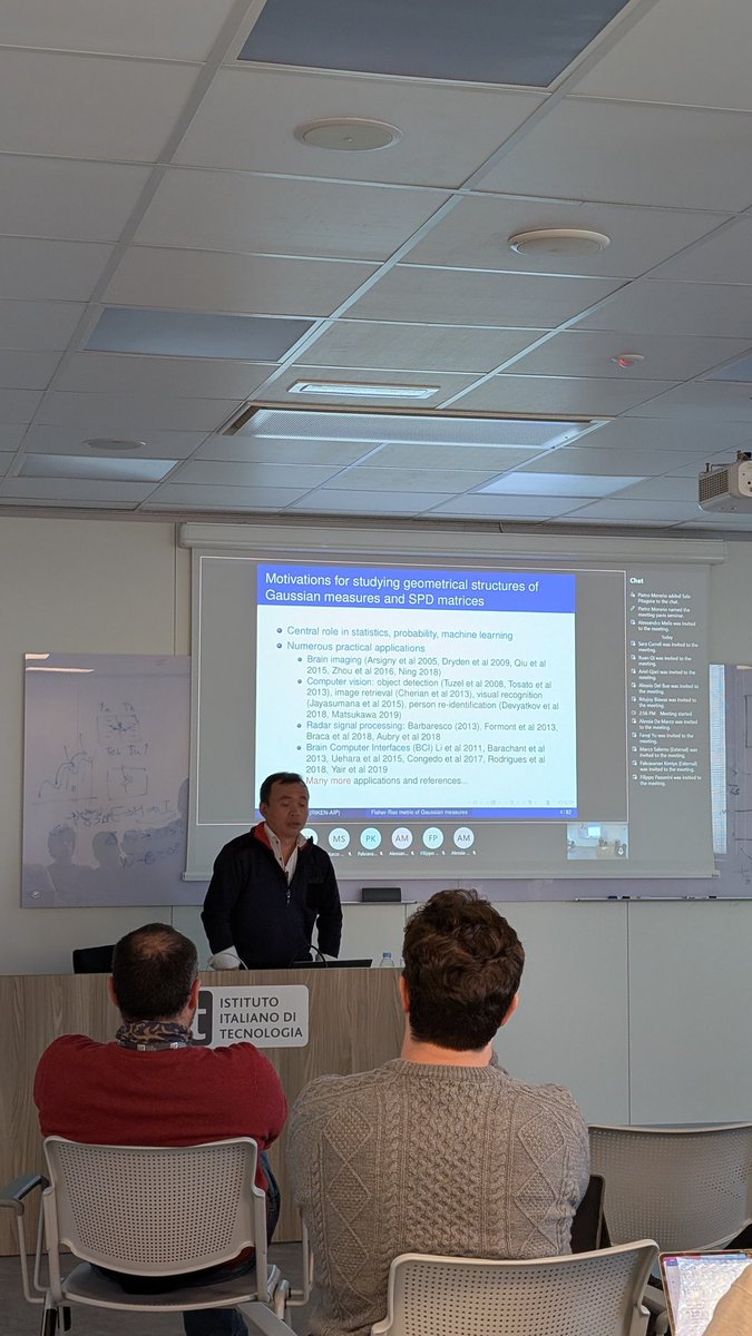 Today Minh Ha Quang visiting PAVIS and presenting his talk on Fisher-Rao metric for Gaussian processes at <a href="/IITalk/">IIT</a>