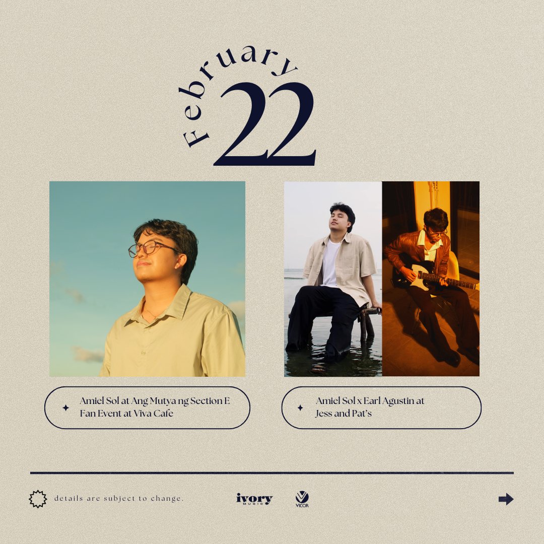 viva_records's tweet photo. (REUPLOAD) This week is jam-packed with exciting events to look forward to!

Follow these artists to stay updated on these events.

#thejuans #amielsol #earlagustin #carlo #shannedandan #rhodessa #sambenwick #danapaulene #kylu #mattwilson #gabrielangelo https://t.co/5FsUvHWPfJ