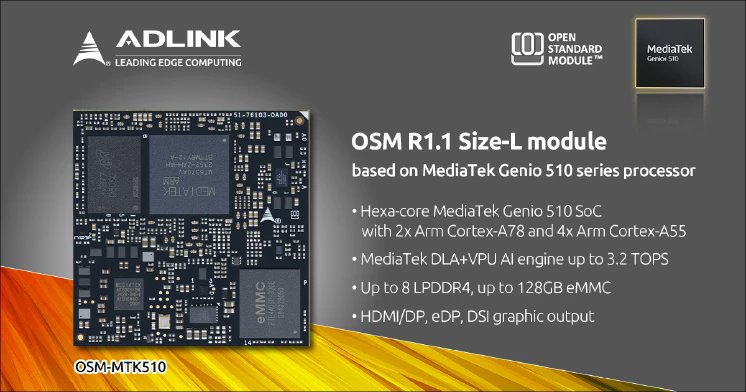PSD_Global's tweet image. ADLINK Launches OSM-MTK510 — High-Performance,... powersystemsdesign.com/articles/adlin… @ADLINK_IoT #module #edgecomputing #powerelectronics